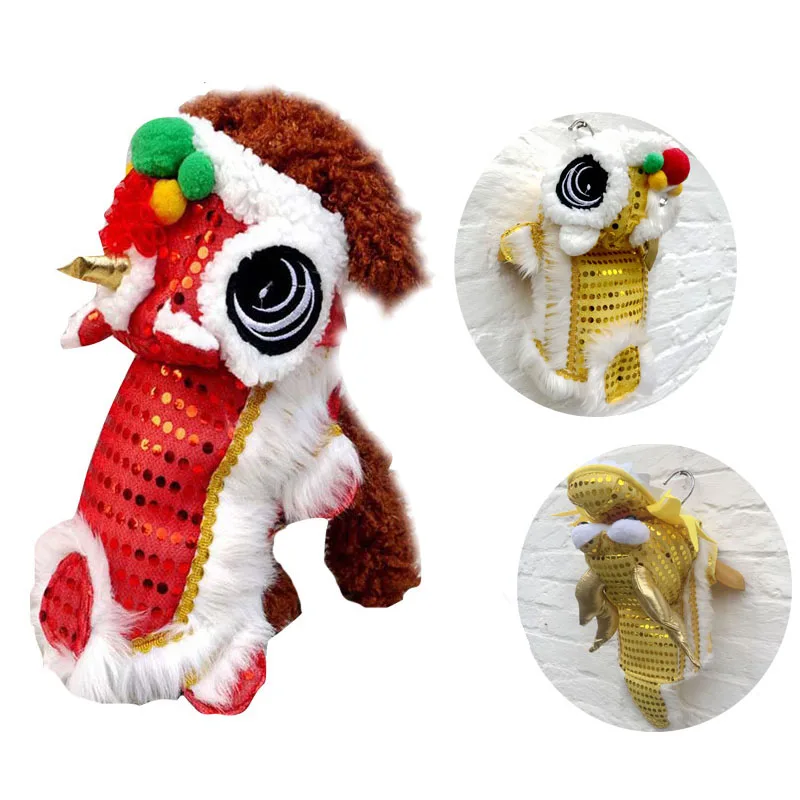 Chinese Lion Dance Dog Costume Sequins Thicken Warm Large Dog Clothes Funny Pet Coat Two-legged Cat Clothes New Year Party 10A
Chinese Lion Dance Dog Costume Sequins Thicken Warm Large Dog Clothes Funny Pet Coat Two-legged Cat Clothes New Year Party 10A