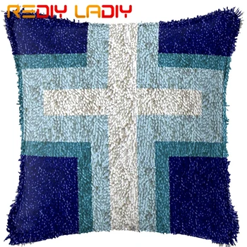 Latch Hook Cushion Blue White Cross Pillow Case Printed Color Canvas Acrylic Yarn Latched Sofa Pillow Crochet Cushion Cover Kits
Latch Hook Cushion Blue White Cross Pillow Case Printed Color Canvas Acrylic Yarn Latched Sofa Pillow Crochet Cushion Cover Kits