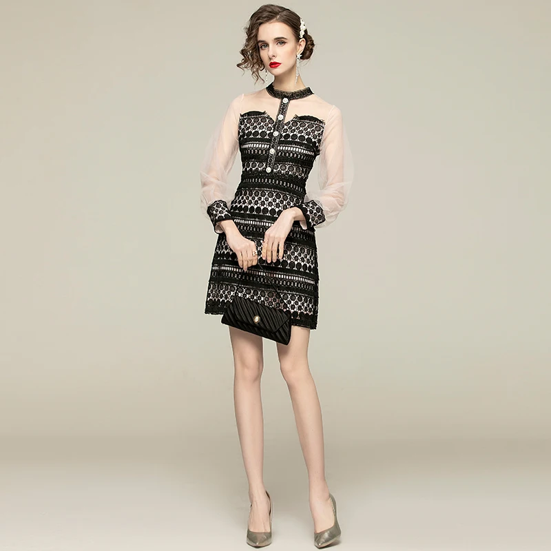 2021 New Women Dresses Sexy Sheath Gauze Knee-Length O-Neck Women Dresses Office Lady Party Elegant Patchwork Women Summer Dress
2021 New Women Dresses Sexy Sheath Gauze Knee-Length O-Neck Women Dresses Office Lady Party Elegant Patchwork Women Summer Dress