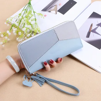 New Style WOMEN'S Handbag Wallet Women's Long Contrast Color Joint Zipper Large-Volume Wallet Mobile Phone Bag 
New Style WOMEN'S Handbag Wallet Women's Long Contrast Color Joint Zipper Large-Volume Wallet Mobile Phone Bag