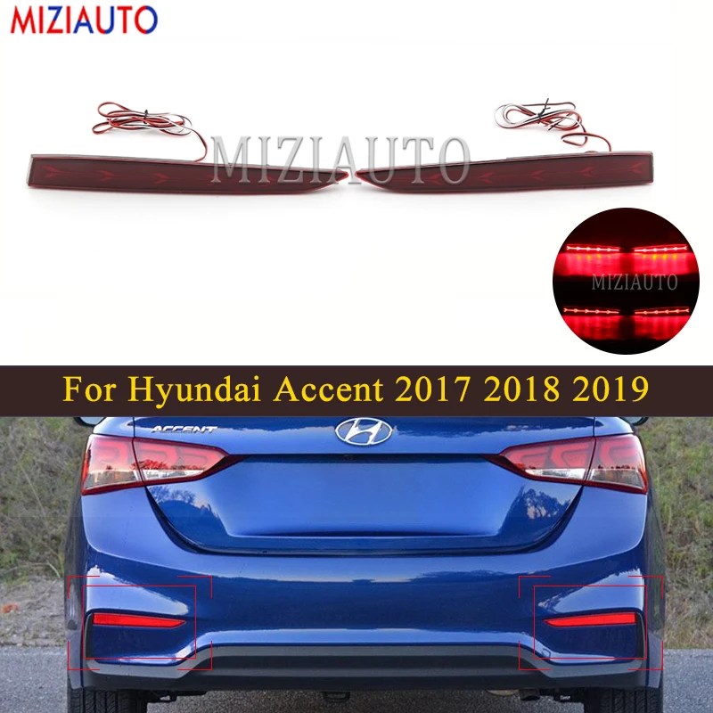 Led Rear Bumper Reflector light For Hyundai Solaris Accent 2017-2019 Multi-functions Tail Stop Signal Brake lamp Fog lights
Led Rear Bumper Reflector light For Hyundai Solaris Accent 2017-2019 Multi-functions Tail Stop Signal Brake lamp Fog lights