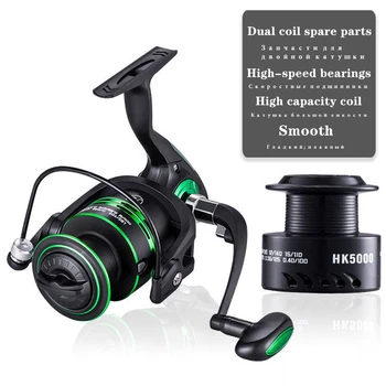 Genuine/Original Fishing Reel Double coil Spinning Smooth 1000 2000 3000 4000 5000 6000 7000 Jig Coil Fly Wheel Long Shot Feeder
Genuine/Original Fishing Reel Double coil Spinning Smooth 1000 2000 3000 4000 5000 6000 7000 Jig Coil Fly Wheel Long Shot Feeder