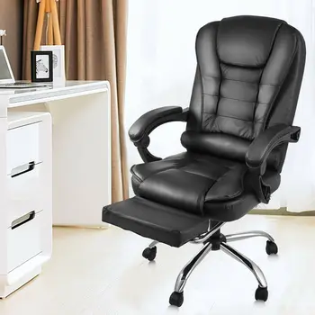 Office Chair Computer Chair Movable Free Rotating High Back Leather Executive with Footstool
Office Chair Computer Chair Movable Free Rotating High Back Leather Executive with Footstool