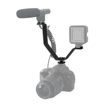 Dual Hot Shoe V Mount Bracket for Video Lights Microphones Monitors on Cameras and Camcorders 1PCS 13 * 9.5 * 3cm
Dual Hot Shoe V Mount Bracket for Video Lights Microphones Monitors on Cameras and Camcorders 1PCS 13 * 9.5 * 3cm