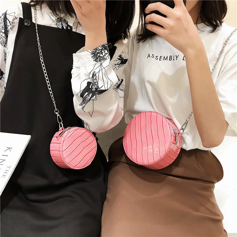 2019 Spring New Style Small round Bag Shoulder Diagonal Portable Makeup Bag Small Bag Versatile Trend