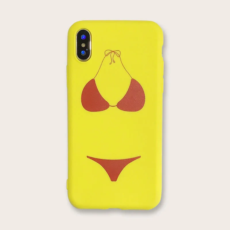 

New soft bikini pattern mobile phone protective shell for iphone6 / 7P / 8P / X TPU all-inclusive mobile phone shell spot