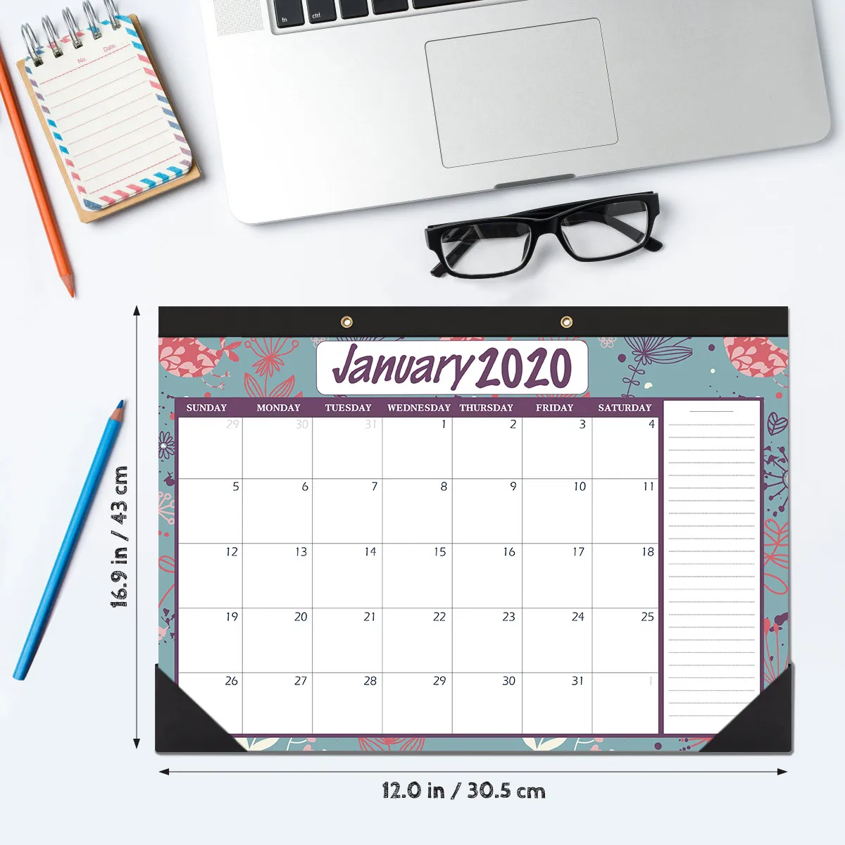 STOBOK Calendario de escritorio 2020 calendario de escritorio de mesa para uso dom/éstico y de oficina verde