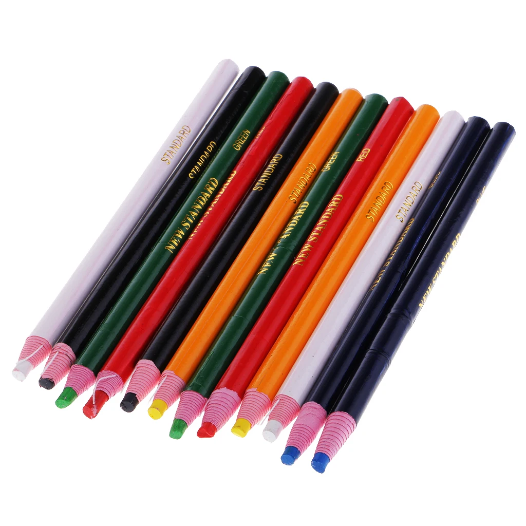 12Pcs Peel Off Markers Chinagraph Grease Wax Pencil for Metal Glass Fabric 12Pcs Peel Off Markers Chinagraph Grease Wax Pencil for Metal Glass Fabric