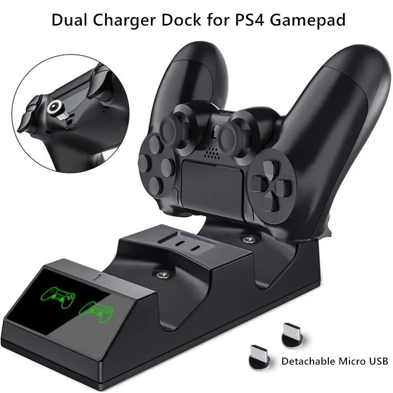 Charger Base for PS4 Gamepad Detachable Micro USB Dual Handle Charger Anti-slip Design PS4 Wireless Controller Charging Dock
Charger Base for PS4 Gamepad Detachable Micro USB Dual Handle Charger Anti-slip Design PS4 Wireless Controller Charging Dock