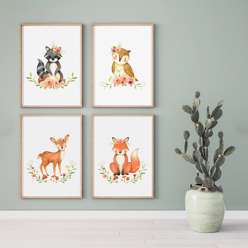 Baby Room Wall Art Canvas Pictures Nursery Prints Flower Owl Canvas Painting Woodland Animals Poster Nordic Fox Deer Picture
Baby Room Wall Art Canvas Pictures Nursery Prints Flower Owl Canvas Painting Woodland Animals Poster Nordic Fox Deer Picture