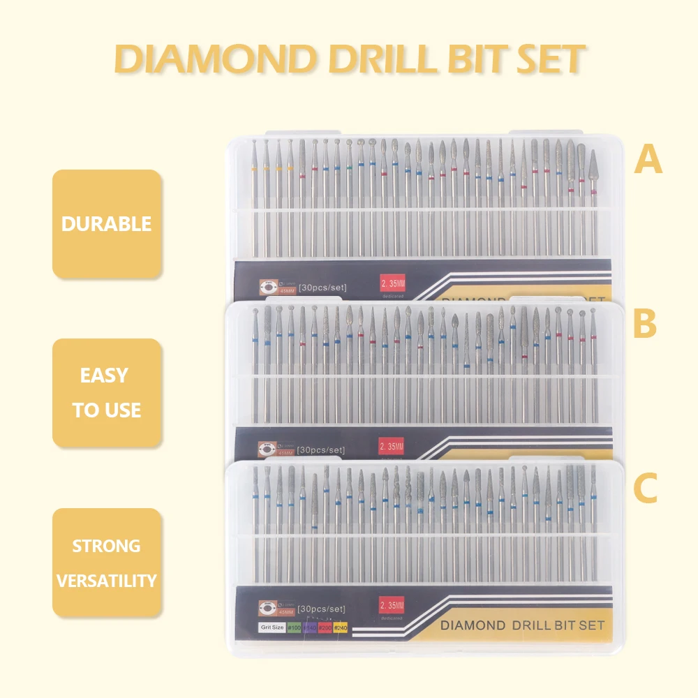 30pc Diamond Cuticle Clean Nail Drill Bit Set Milling Cutter for Manicure Burr Electric Cutter Rotary Bits Accessories Nail Tool
30pc Diamond Cuticle Clean Nail Drill Bit Set Milling Cutter for Manicure Burr Electric Cutter Rotary Bits Accessories Nail Tool