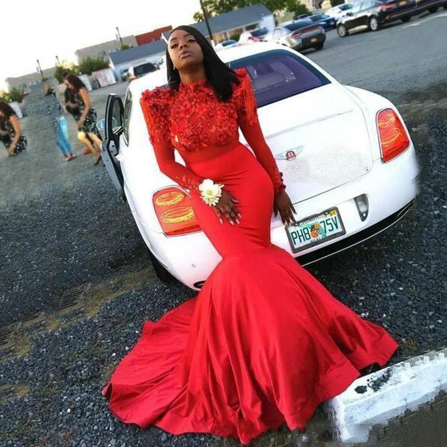 Elegant African Black Girl Mermaid Prom Dresses Long Sleeve 3D Flowers Evening Gowns Lace Applique Formal Celebrity Dress
Elegant African Black Girl Mermaid Prom Dresses Long Sleeve 3D Flowers Evening Gowns Lace Applique Formal Celebrity Dress
