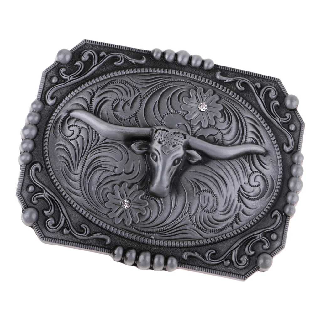 Men's Western Classic Cowboy Texas Long Bull Horn Floral Large Rodeo Belt Buckles Jeans Accessories Gift Men's Western Classic Cowboy Texas Long Bull Horn Floral Large Rodeo Belt Buckles Jeans Accessories Gift