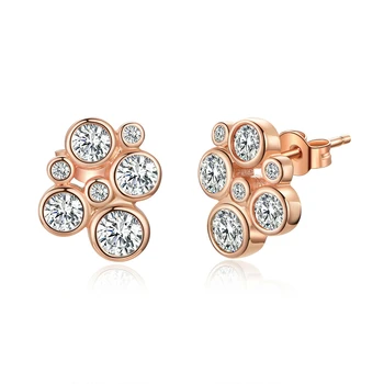 Clear CZ Bubble Stud Earrings for Women Rose Gold Color 925 Sterling Silver Wedding Statement Jewelry Brincos TDF810
Clear CZ Bubble Stud Earrings for Women Rose Gold Color 925 Sterling Silver Wedding Statement Jewelry Brincos TDF810