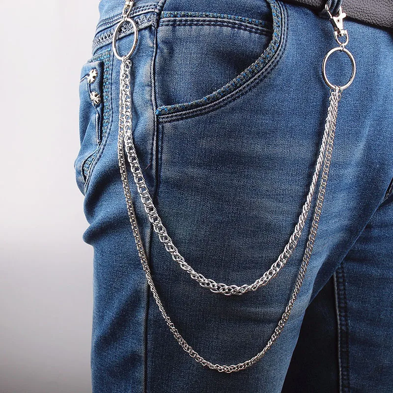 Punk Hip Hop Trendy Multi-layer Pants Waist Chain Long Metal Key Chain Trousers Jeans Keychain Keyring Hipster Jewelry
Punk Hip Hop Trendy Multi-layer Pants Waist Chain Long Metal Key Chain Trousers Jeans Keychain Keyring Hipster Jewelry