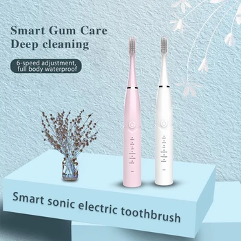 Rechargeable Electric Toothbrush Intelligent Waterproof Soft Bristle Brush Sonic Automatic Toothbrush 6 Modes For Women And Men
Rechargeable Electric Toothbrush Intelligent Waterproof Soft Bristle Brush Sonic Automatic Toothbrush 6 Modes For Women And Men