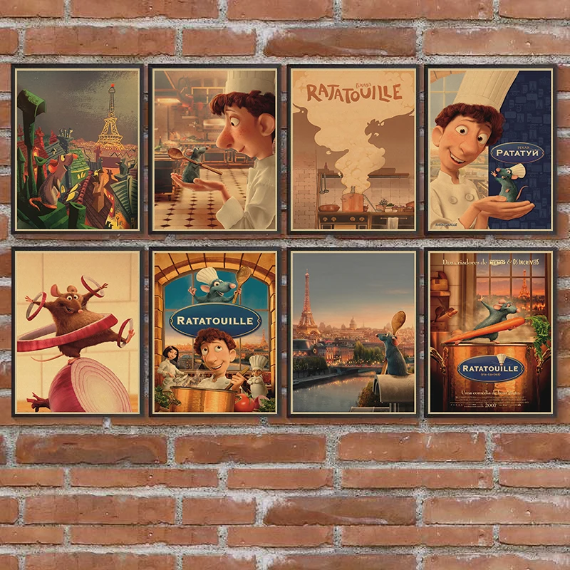 Classic Animation Film Rat Chef Retro Poster Decoration Bedroom Living Room Kraft Paper Poster Wall Paper
Classic Animation Film Rat Chef Retro Poster Decoration Bedroom Living Room Kraft Paper Poster Wall Paper