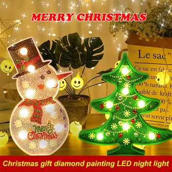 DIY LED Diamond Painting Night Light Christmas Tree Snowman Lamp Cross Stitch Embroidery Home Decorations Kids Christmas Gifts
DIY LED Diamond Painting Night Light Christmas Tree Snowman Lamp Cross Stitch Embroidery Home Decorations Kids Christmas Gifts