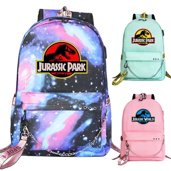 New Jurassic Park Prints Boys Girls Kids School bag Women USB Chain Backpack Canvas Men Bagpack Packsack Bookbag
New Jurassic Park Prints Boys Girls Kids School bag Women USB Chain Backpack Canvas Men Bagpack Packsack Bookbag