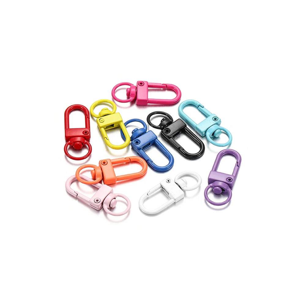 10Pcs/lot Colorful Key Chain Ring Metal Lobster Clasp Hook Clips For Keychain Hooks DIY Jewelry Making Findings Accessories
10Pcs/lot Colorful Key Chain Ring Metal Lobster Clasp Hook Clips For Keychain Hooks DIY Jewelry Making Findings Accessories