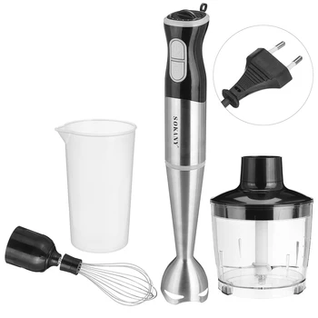 4-in-1 Stainless Steel Hand Held Stick Blender Immersion Vegetable Meat Mixer 800W SOKANY Electric Chopper Eggbeater Blender
4-in-1 Stainless Steel Hand Held Stick Blender Immersion Vegetable Meat Mixer 800W SOKANY Electric Chopper Eggbeater Blender