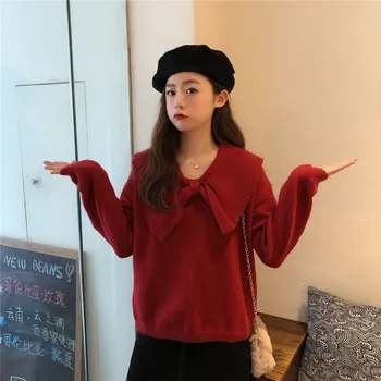 2020 Autumn & Winter New Arrival Sweet And Beautiful Bow Lapels Loose Sweater Short Sleeve Long Sleeve Sweater Free Shipping
2020 Autumn & Winter New Arrival Sweet And Beautiful Bow Lapels Loose Sweater Short Sleeve Long Sleeve Sweater Free Shipping