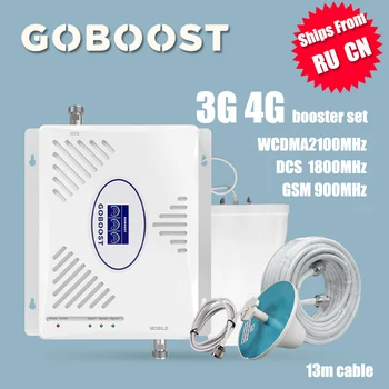 GOBOOST 3G 4G Signal Booster DCS Tri Band Mobile Signal Amplifier LTE Cellular Repeater DCS WCDMA 1800 2100 2600 Amplifier Set
GOBOOST 3G 4G Signal Booster DCS Tri Band Mobile Signal Amplifier LTE Cellular Repeater DCS WCDMA 1800 2100 2600 Amplifier Set