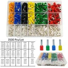 3500 pièces bornes de tube électrique pour câble pince à sertir électrique cosse fil connecteur AWG22-10 0.5-6.0mm2(China)