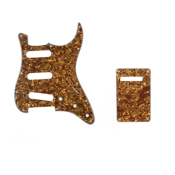 

Musiclily SSS 11 Hole Strat Guitar Pickguard and BackPlate Set for Fender USA/Mexican Standard Stratocaster, 4Ply Bronze Pearl