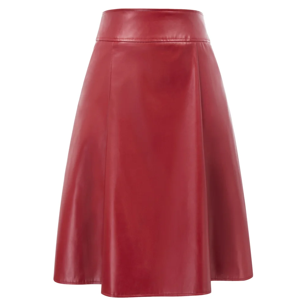 BP Women Skirts Faux Leather Skirt Pockets Flared A-Line Back Zipper Vintage Office Lady Skirts
BP Women Skirts Faux Leather Skirt Pockets Flared A-Line Back Zipper Vintage Office Lady Skirts