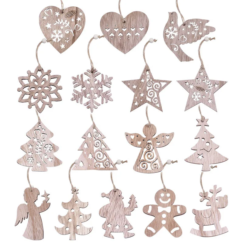 3/6pcs Christmas Wooden Pendant Wooden Hollow Snowflake Christmas Tree Hanging Decor For New Year Xmas Party Ornaments Kids Gift
3/6pcs Christmas Wooden Pendant Wooden Hollow Snowflake Christmas Tree Hanging Decor For New Year Xmas Party Ornaments Kids Gift