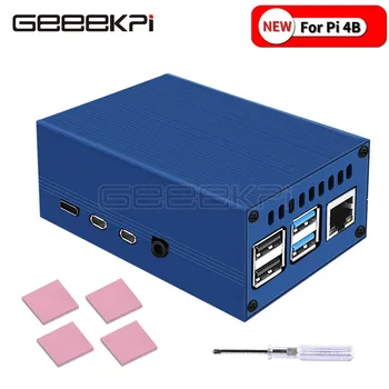 GeeekPi Blue Metal Case Enclosure Cover Shell Acrylic Board with Cooling Fan Accessories heat sink for Raspberry Pi 4 Mode B
GeeekPi Blue Metal Case Enclosure Cover Shell Acrylic Board with Cooling Fan Accessories heat sink for Raspberry Pi 4 Mode B