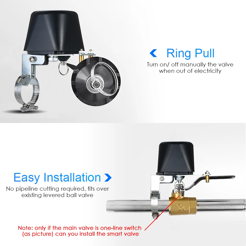 Hot Smart Water Valve Electric Gas Valve Controller for iOS/ Android APP Control Timing Function Compatible for Alexa Google
Hot Smart Water Valve Electric Gas Valve Controller for iOS/ Android APP Control Timing Function Compatible for Alexa Google