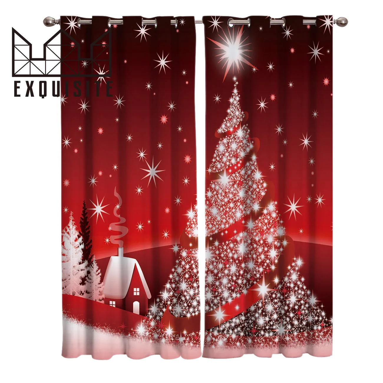 Exquisite House Merry Christmas Tree Window Treatments Curtains Valance Room Curtains Large Window Curtain Lights Curtains
Exquisite House Merry Christmas Tree Window Treatments Curtains Valance Room Curtains Large Window Curtain Lights Curtains