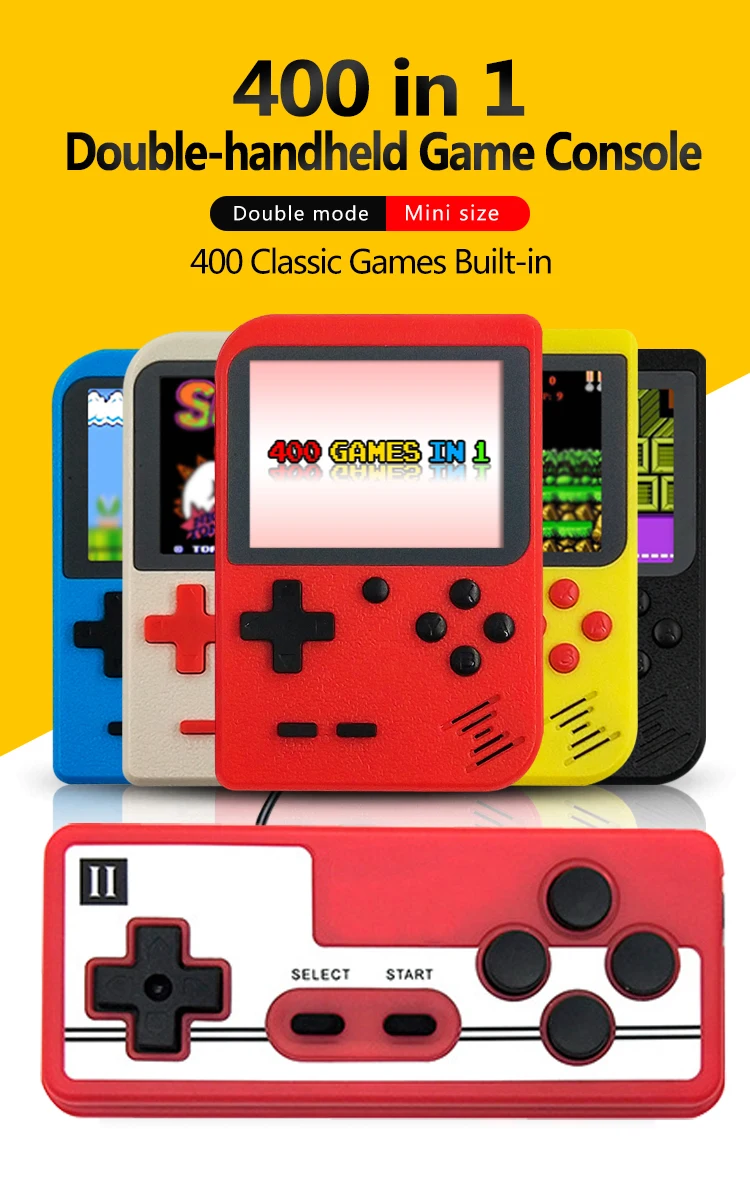 Video Game Player Dual Roles Joystick 400 Retro Games Built in Support TV Display Game Console with HD LCD screen Birthday Gift Video Game Player Dual Roles Joystick 400 Retro Games Built in Support TV Display Game Console with HD LCD screen Birthday Gift