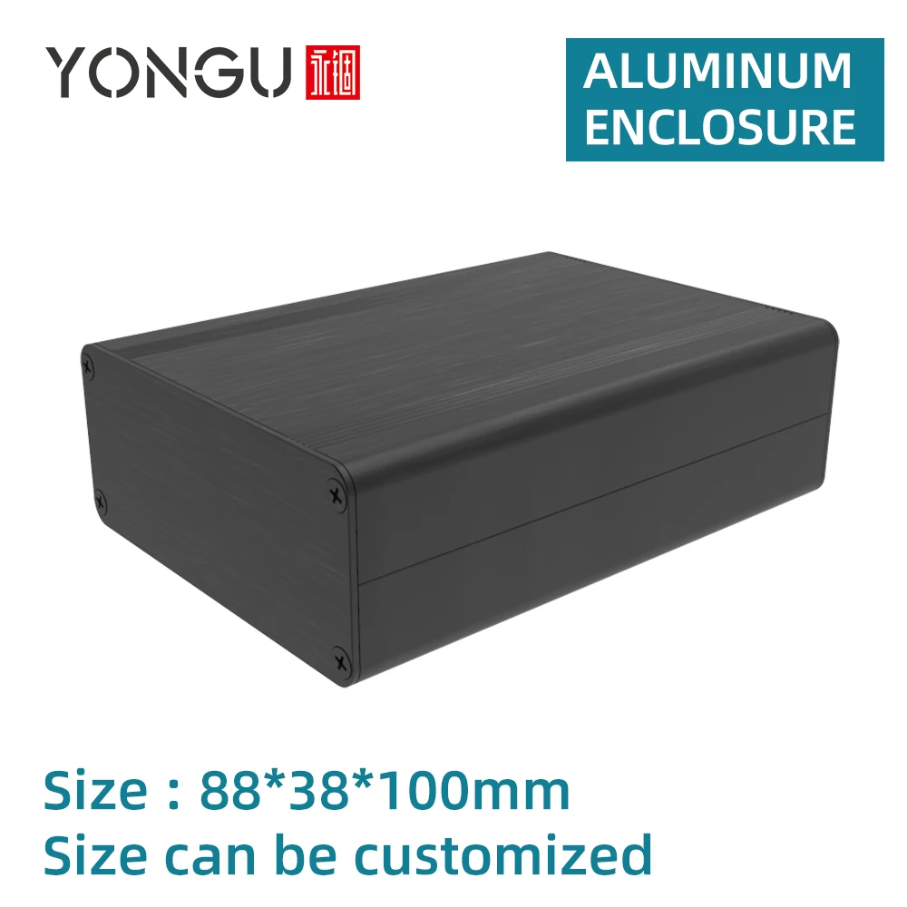 

Project Enclosure Wire Connector Black Box Diy Electronic PCB Board Aluminum High Quality Distribution Enclosures 88*38*110mm