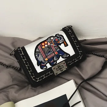 Women Elephant Shoulder Bag Ladies Chain Lock Messenger Bag Female Wild Small Square Bag 2020 New Women's Crossbody Bag 
Women Elephant Shoulder Bag Ladies Chain Lock Messenger Bag Female Wild Small Square Bag 2020 New Women's Crossbody Bag