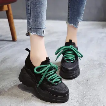 New 2019 Spring Autumn Ladies Shoes Black Lace-Up Casual Shoes High Platform Shoes Women Sneakers Flats Tenis
New 2019 Spring Autumn Ladies Shoes Black Lace-Up Casual Shoes High Platform Shoes Women Sneakers Flats Tenis