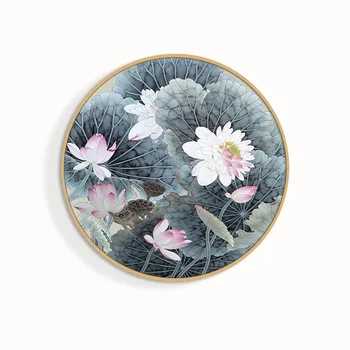 Modular Pictures Pink Flower Lotus Canvas Painting Leaf Round Wall Art Posters Print Modern Living Room Home Decor No Framework
Modular Pictures Pink Flower Lotus Canvas Painting Leaf Round Wall Art Posters Print Modern Living Room Home Decor No Framework