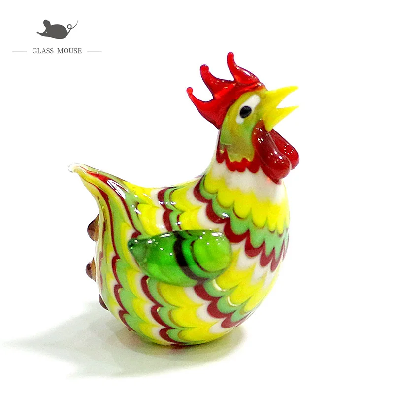 Colorful Murano Glass Rooster Craft Figurines Miniature Cute Handmade Cock Chicken Animals Ornaments Home Decor New Year Gifts
Colorful Murano Glass Rooster Craft Figurines Miniature Cute Handmade Cock Chicken Animals Ornaments Home Decor New Year Gifts