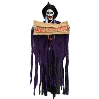 Halloween Prop Electric Voice Toys Hanging Skull Skeleton Ghost Welcome Sign Escape Horror Props Haunted House Decor Toys
Halloween Prop Electric Voice Toys Hanging Skull Skeleton Ghost Welcome Sign Escape Horror Props Haunted House Decor Toys