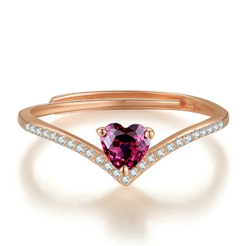 Sterling 925 Silver Color Jewelry for Women Diamond Rings Natural Garnet Stone Ring Delicate Rose Gold Heart Crown Ring Jewelry
Sterling 925 Silver Color Jewelry for Women Diamond Rings Natural Garnet Stone Ring Delicate Rose Gold Heart Crown Ring Jewelry