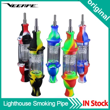 lighthouse Silicone Smoking Pipe E Cigarette Wax Smoke Glass Hand Pipe with 10mm Titanium Nail lighthouse Filter
lighthouse Silicone Smoking Pipe E Cigarette Wax Smoke Glass Hand Pipe with 10mm Titanium Nail lighthouse Filter