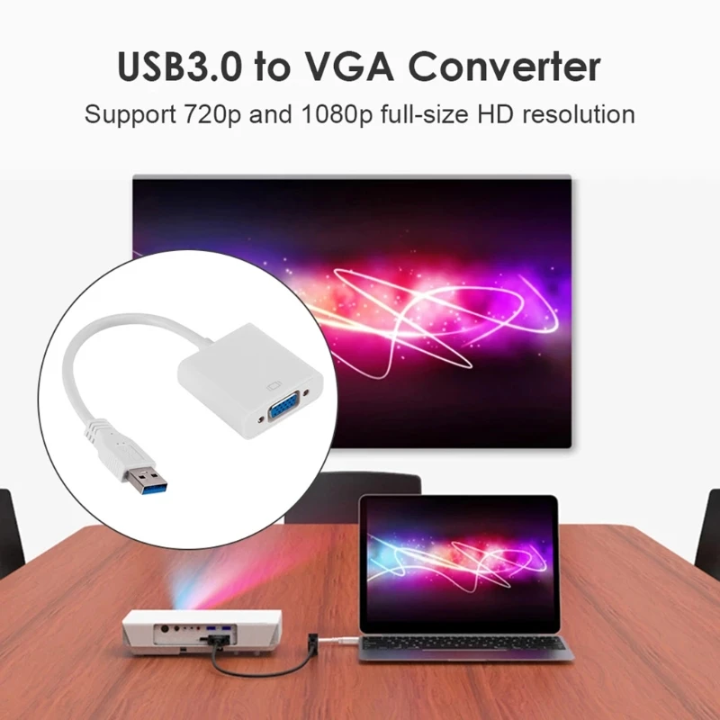 USB to VGA Adapter 1080P Multi-Display Video Graphics Card Converter Cable Conversion Line
USB to VGA Adapter 1080P Multi-Display Video Graphics Card Converter Cable Conversion Line