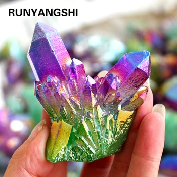 100-150g Natural stone Multi color electroplating crystal clear quartz Crystal Cluster Energy ornaments Crystal Mineral Specimen
100-150g Natural stone Multi color electroplating crystal clear quartz Crystal Cluster Energy ornaments Crystal Mineral Specimen