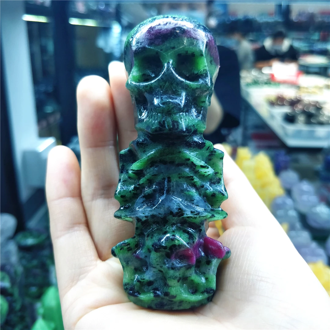 Natural Epidote Quartz Labradorite Mineral Crystal Handmade Skeleton Skulls Spirits Witchcraft Decorative Sculpture Figures Sell
Natural Epidote Quartz Labradorite Mineral Crystal Handmade Skeleton Skulls Spirits Witchcraft Decorative Sculpture Figures Sell