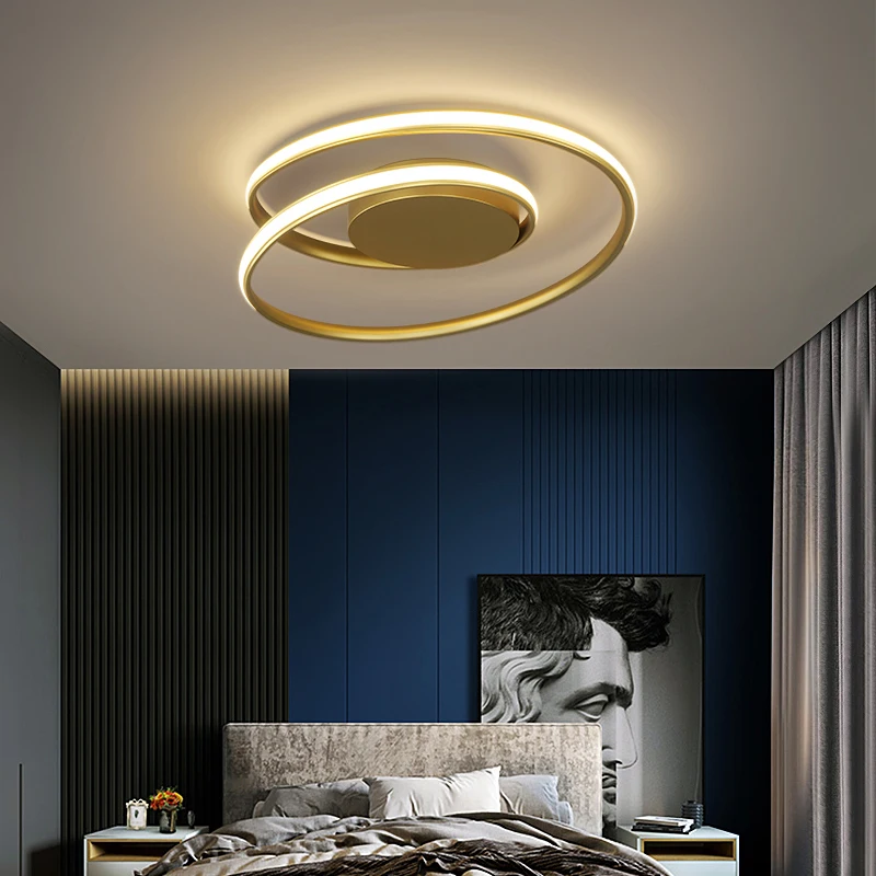 Modern Golden Luster LED Ceiling Lamp for Bedroom Living Room Dining Creative Overhead Chandelier Home Decoration Fixtures
Modern Golden Luster LED Ceiling Lamp for Bedroom Living Room Dining Creative Overhead Chandelier Home Decoration Fixtures