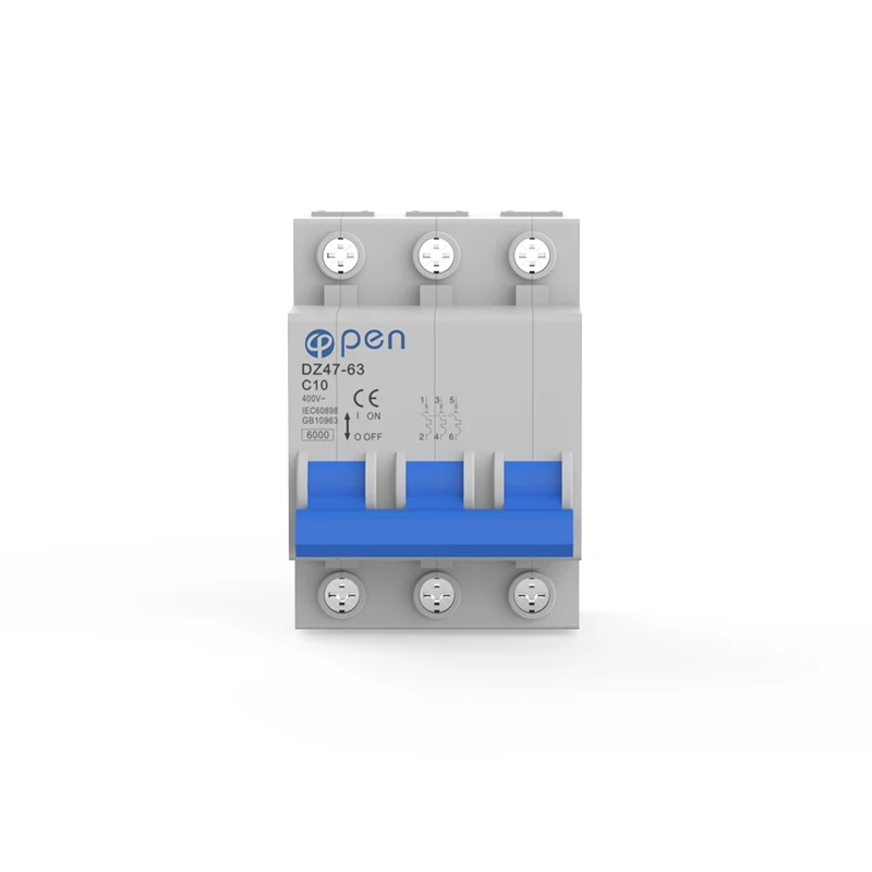 

3P 4pcs/ctn Miniature Circuit Breaker MCB DZ47 C45 Series for Overload and Short Circuit Protection