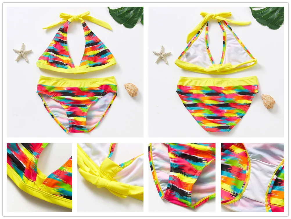 Fashion Twopiece Grils Swimwear Children Swimwear Girls Swimsuit