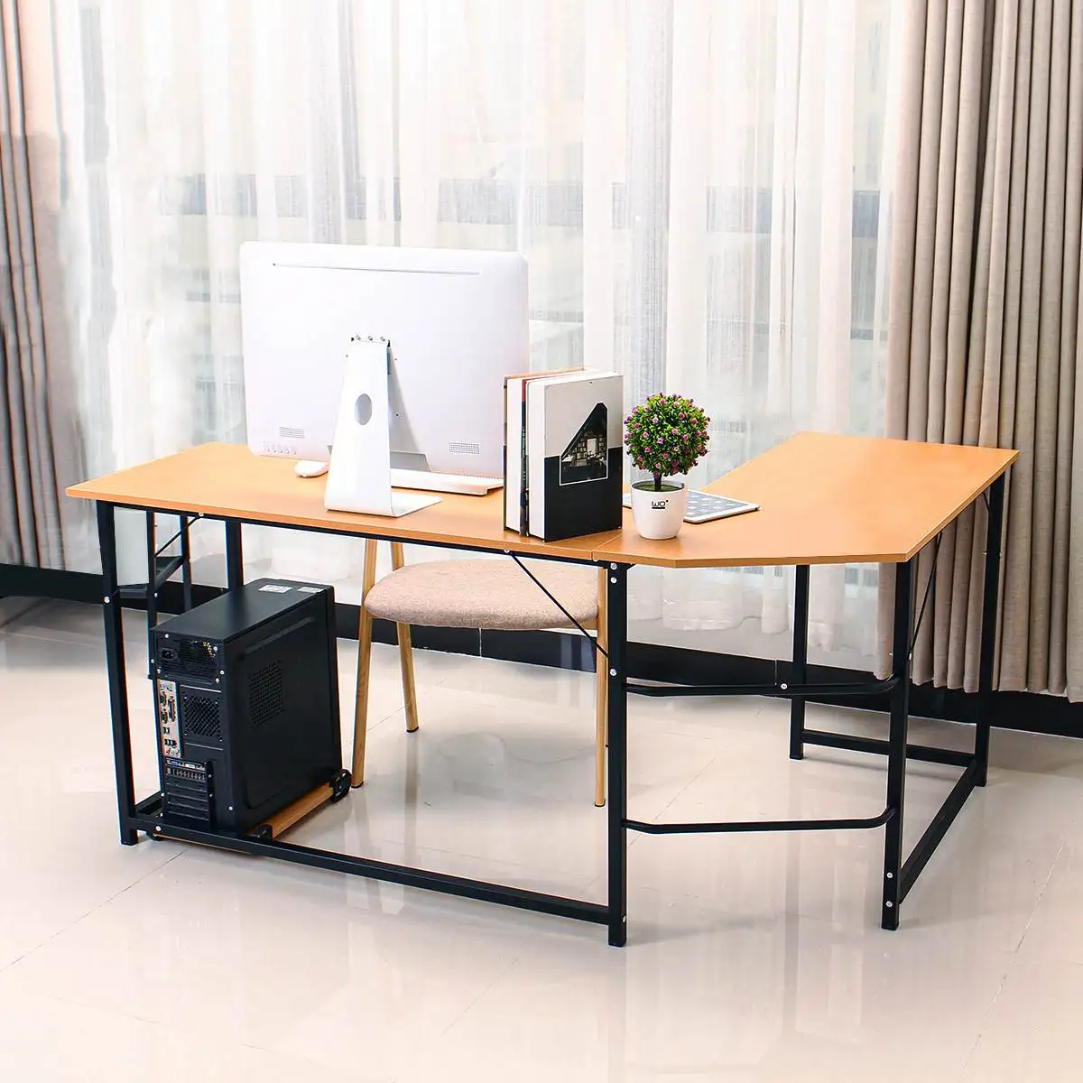 Modern Simple L-Shaped Corner Desktop Computer Desk Table Laptop Table Writing Desk Home Office Furniture Standing Desk meubles Modern Simple L-Shaped Corner Desktop Computer Desk Table Laptop Table Writing Desk Home Office Furniture Standing Desk meubles